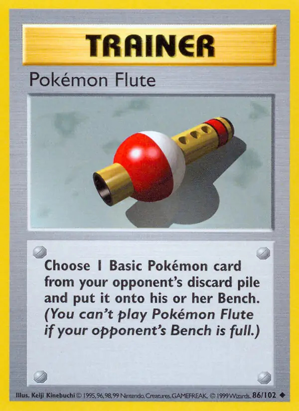 Pokémon Flute #86 Base Set Shadowless Pokémon card
