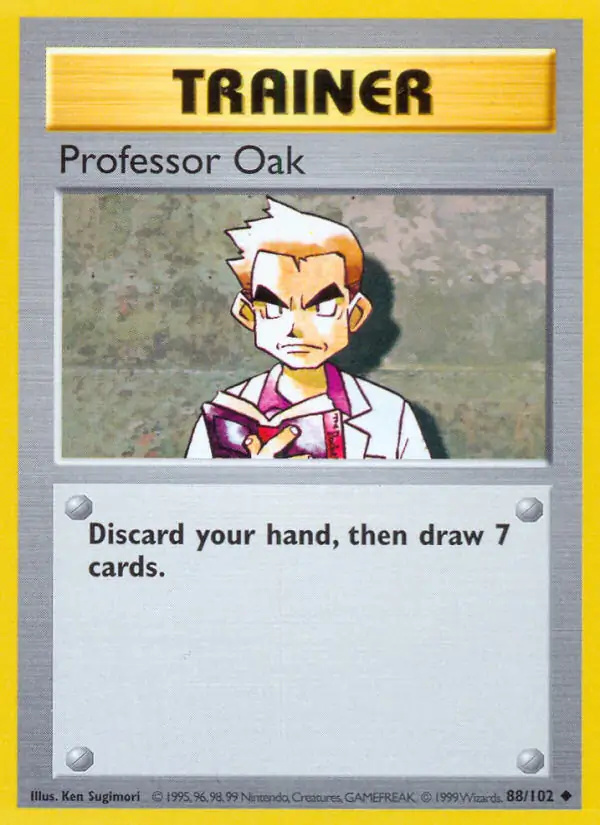 Professor Oak #
                                88 Base Set Shadowless Pokémon card