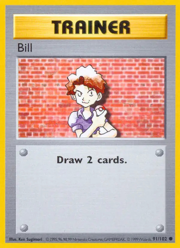 Bill #91 Base Set Shadowless Pokémon card