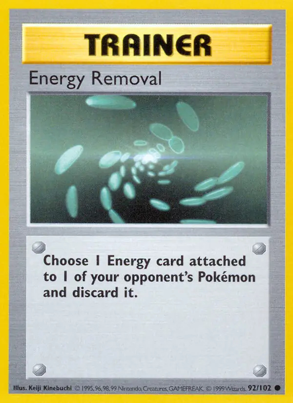 Energy Removal #92 Base Set Shadowless Pokémon card