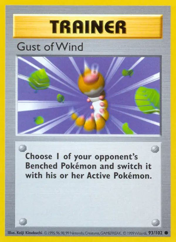 Gust of Wind #93 Base Set Shadowless Pokémon card