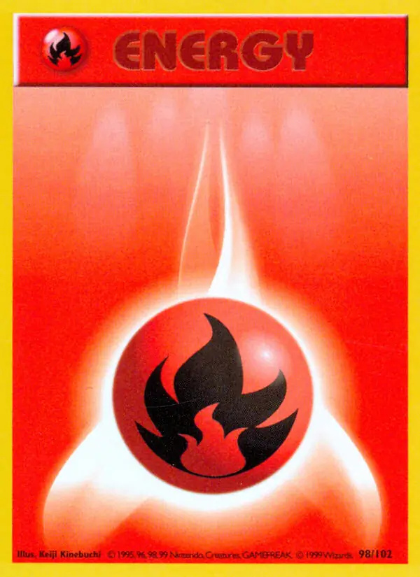 Fire Energy #
                                98 Base Set Shadowless Pokémon card
