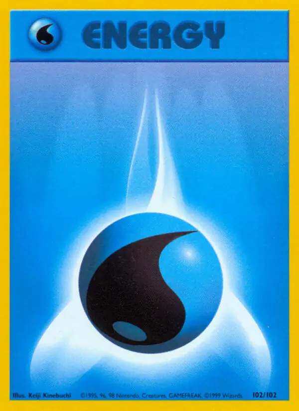 Water Energy #102 Base Set Unlimited Pokémon card