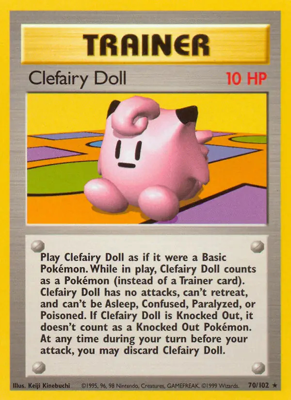 Clefairy Doll #70 Base Set Unlimited Pokémon card