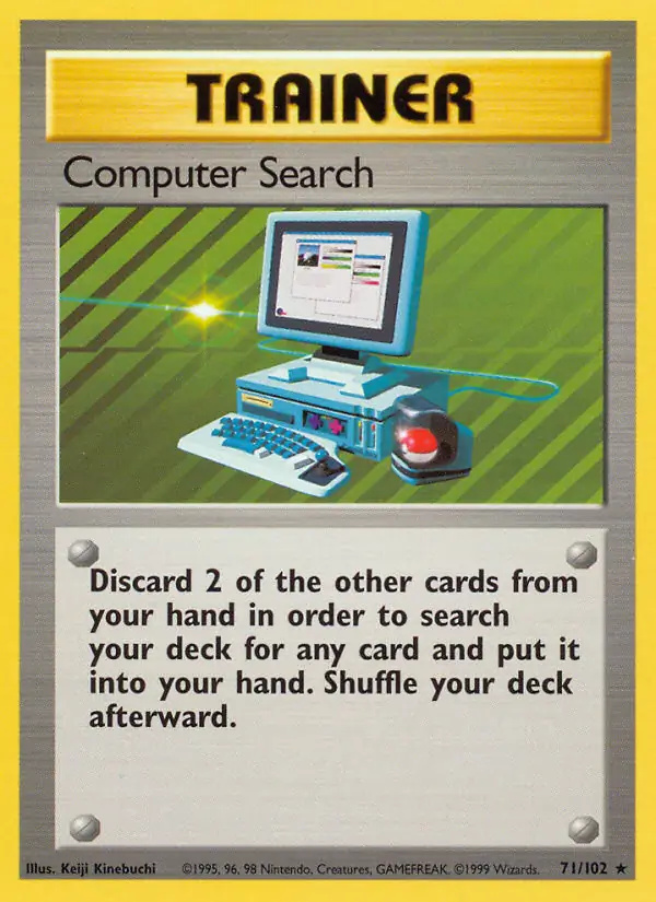 Computer Search #71 Base Set Unlimited Pokémon card