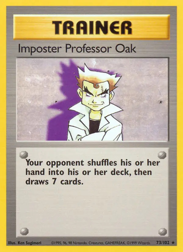 Imposter Professor Oak #73 Base Set Unlimited Pokémon card