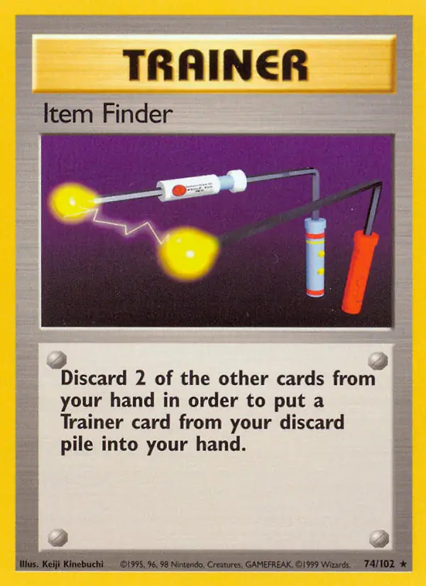 Item Finder #74 Base Set Unlimited Pokémon card