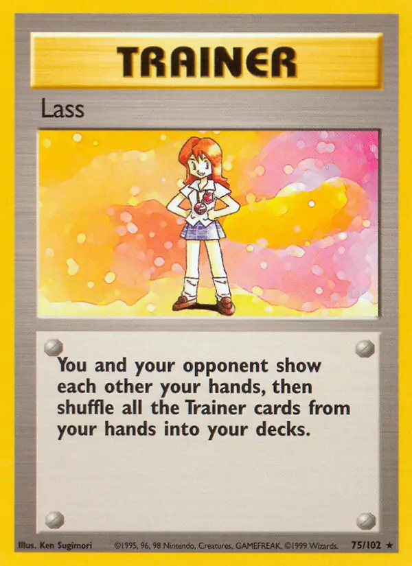 Lass #75 Base Set Unlimited Pokémon card