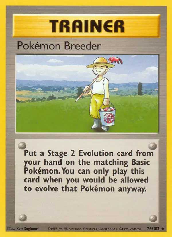 Pokémon Breeder #76 Base Set Unlimited Pokémon card