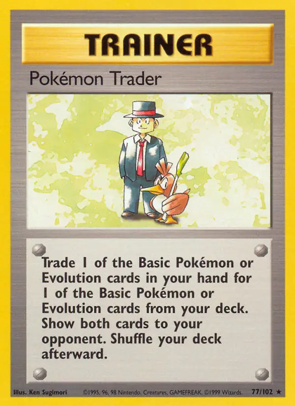 Pokémon Trader #77 Base Set Unlimited Pokémon card