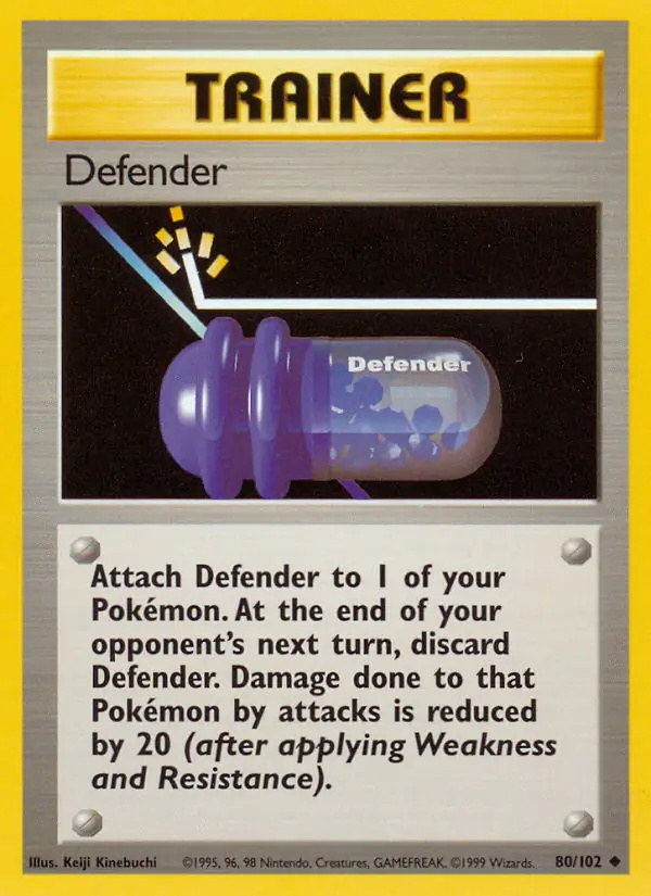 Defender #80 Base Set Unlimited Pokémon card
