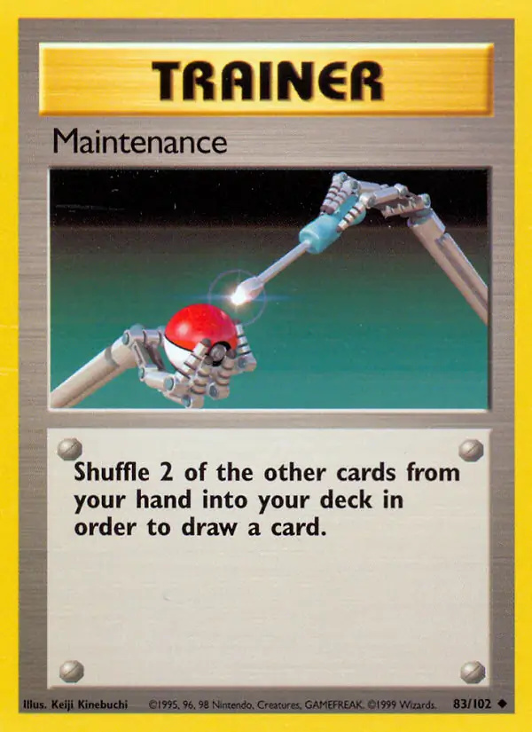 Maintenance #83 Base Set Unlimited Pokémon card