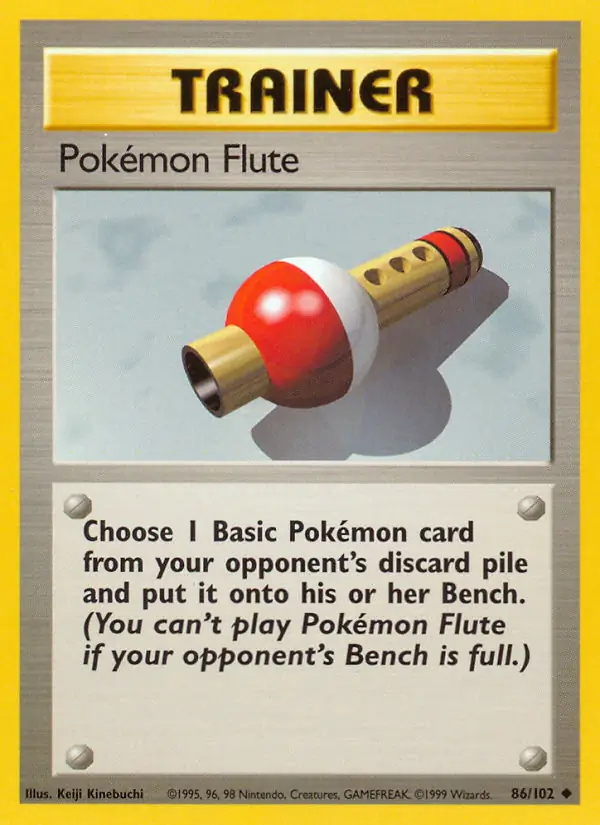Pokémon Flute #86 Base Set Unlimited Pokémon card