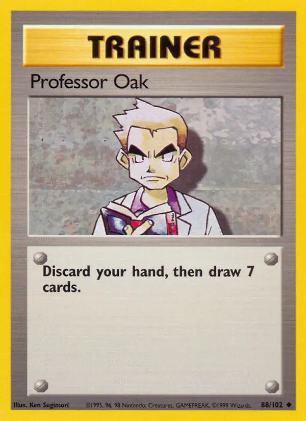 Professor Oak #88 Base Set Unlimited Pokémon card