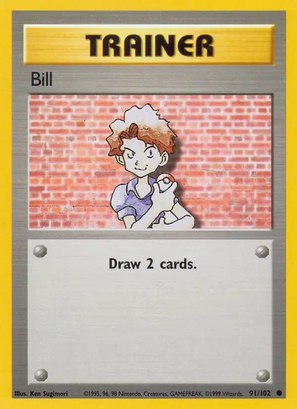 Bill #91 Base Set Unlimited Pokémon card