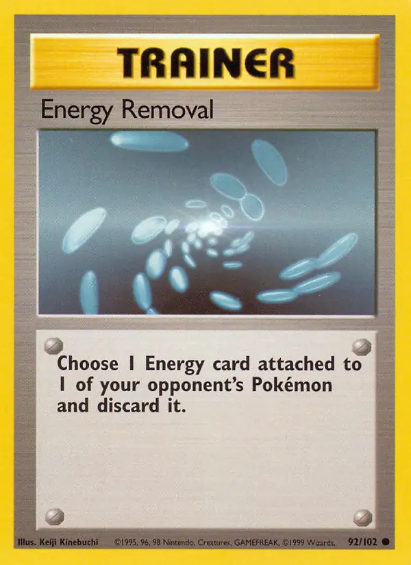 Energy Removal #92 Base Set Unlimited Pokémon card