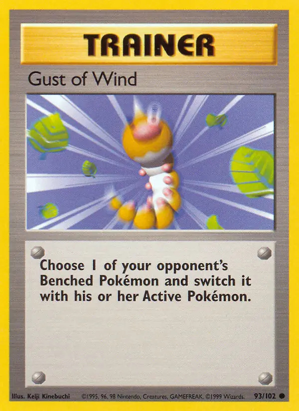 Gust of Wind #93 Base Set Unlimited Pokémon card
