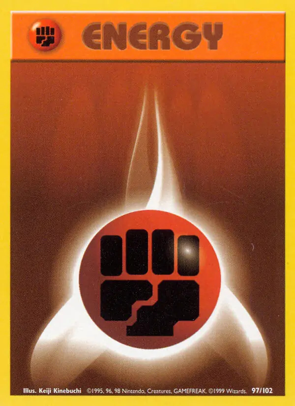Fighting Energy #97 Base Set Unlimited Pokémon card