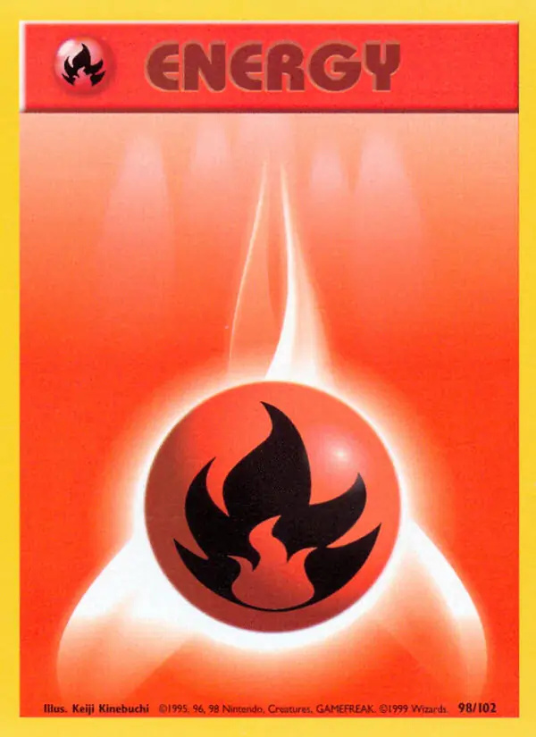 Fire Energy #98 Base Set Unlimited Pokémon card