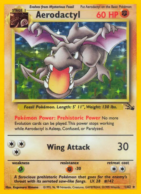 Aerodactyl #1 Fossil Unlimited Pokémon card