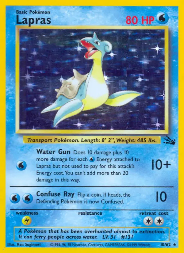 Lapras #
                                10 Fossil Unlimited Pokémon card