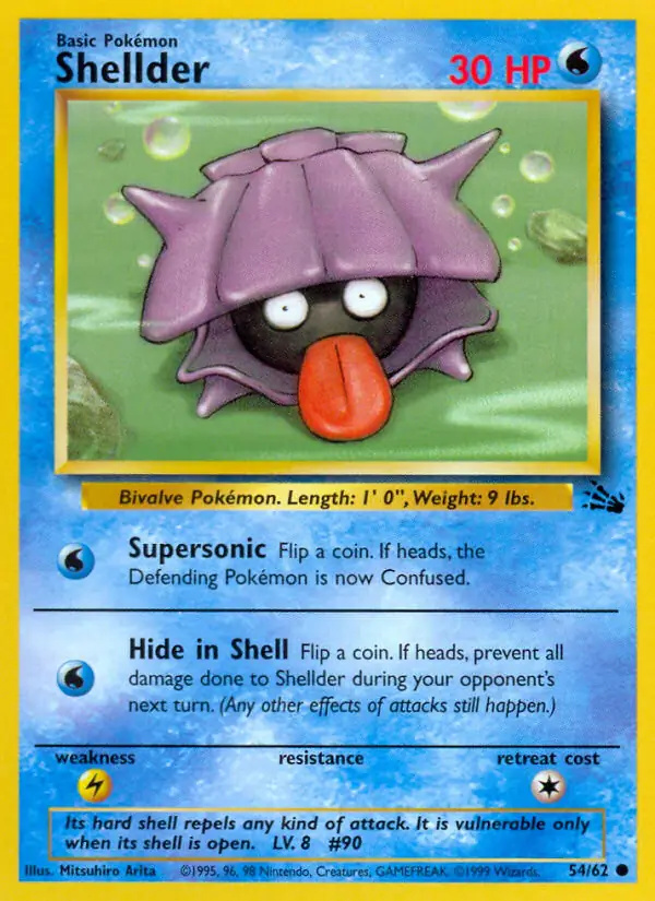Shellder #54 Pokémon card
