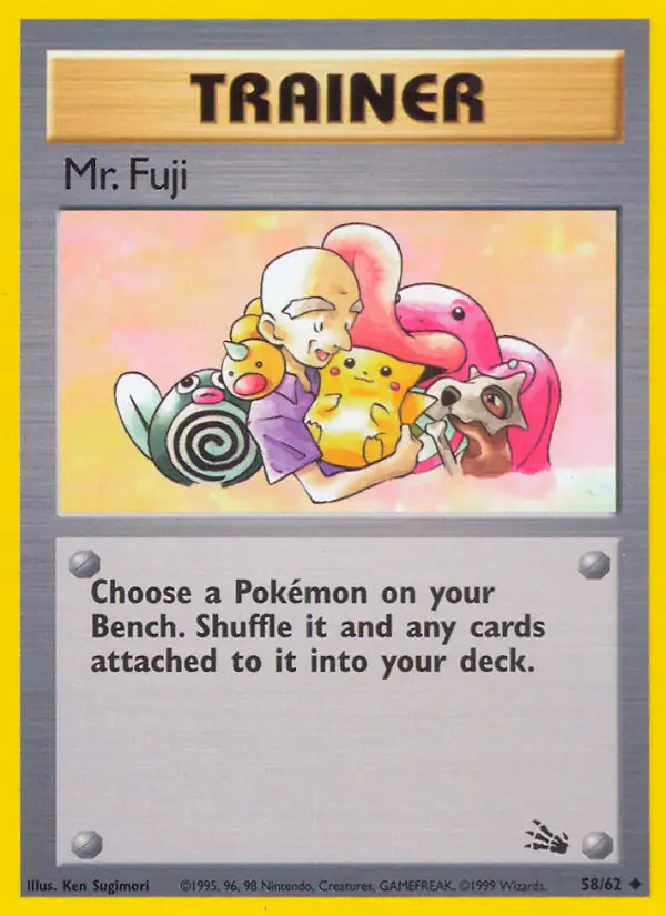 Mr. Fuji #58 Fossil Unlimited Pokémon card