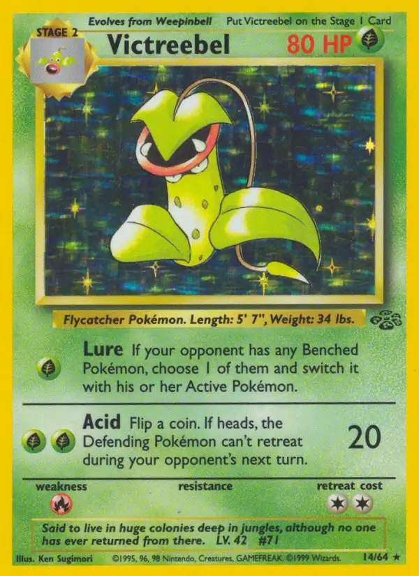 Victreebel #14 Jungle Unlimited Pokémon card