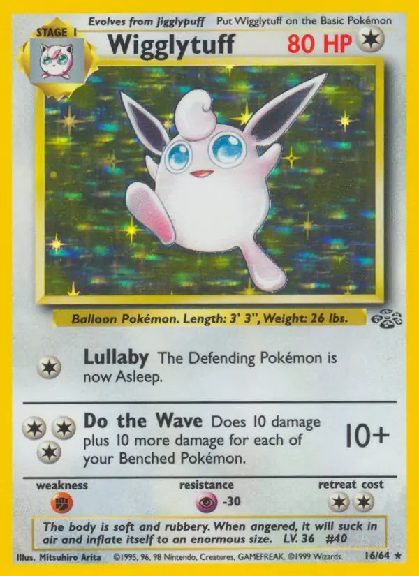 Wigglytuff #16 Jungle Unlimited Pokémon card