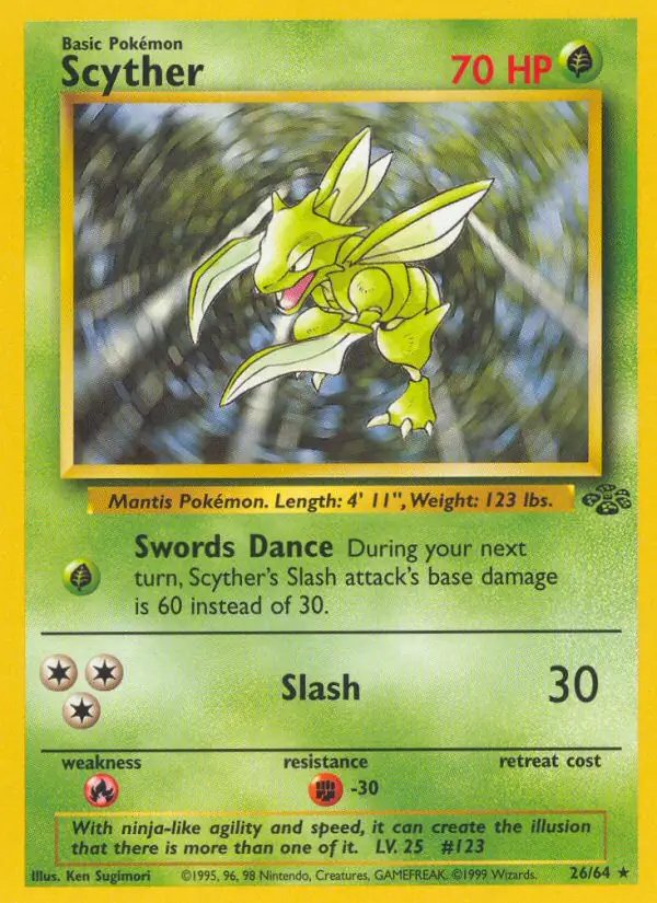 Scyther #26 Jungle Unlimited Pokémon card