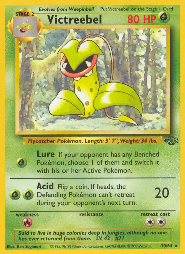 Victreebel #30 Jungle Unlimited Pokémon card