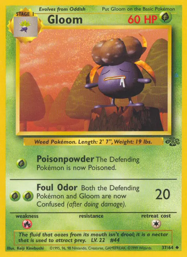 Gloom #37 Jungle Unlimited Pokémon card