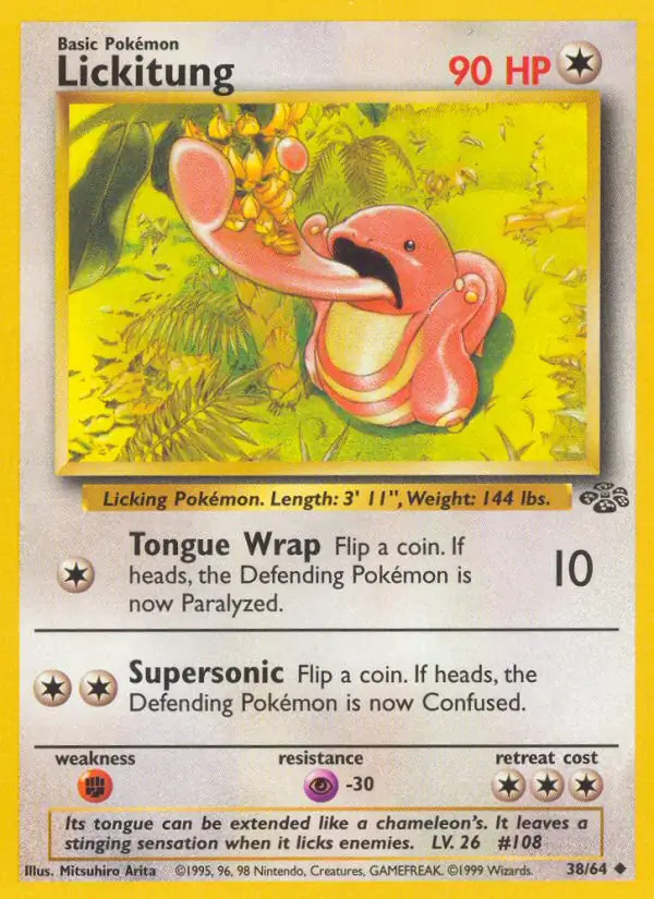 Lickitung #38 Jungle Unlimited Pokémon card