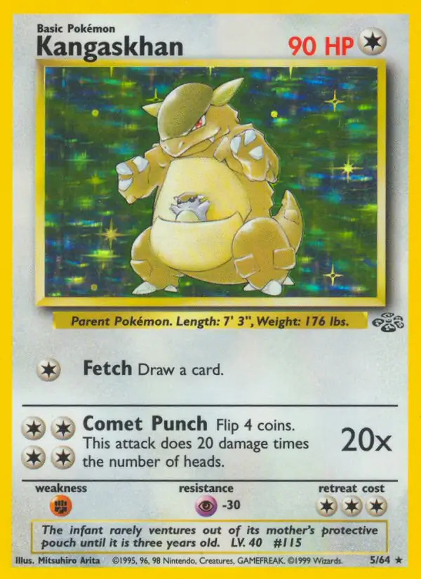 Kangaskhan #5 Jungle Unlimited Pokémon card