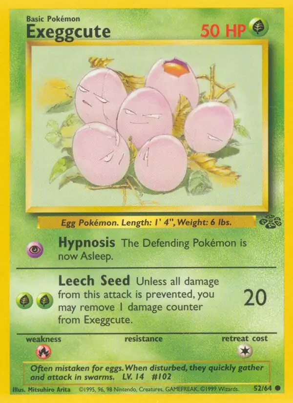 Exeggcute #52 Jungle Unlimited Pokémon card