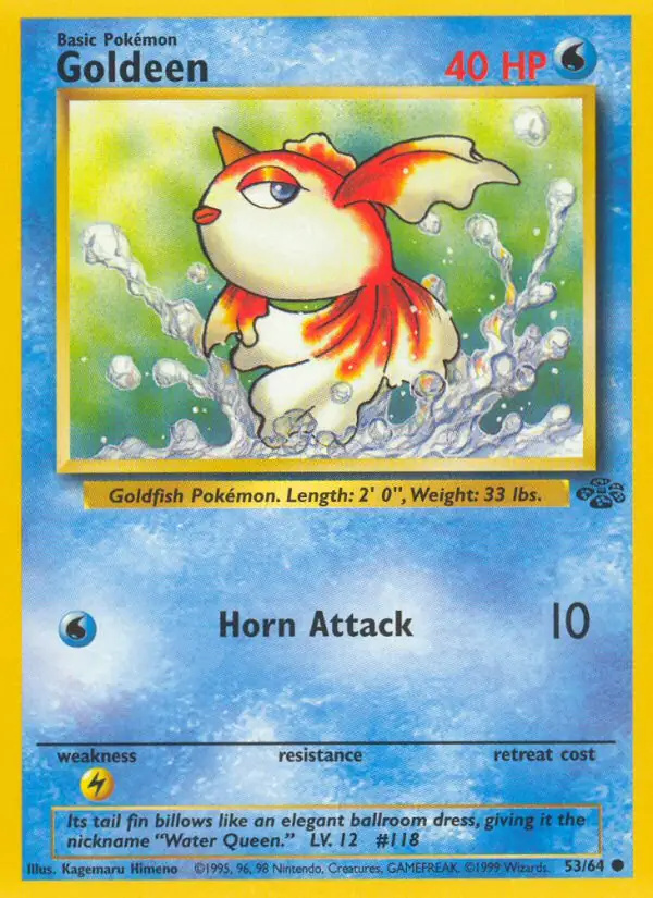 Goldeen #53 Jungle Unlimited Pokémon card