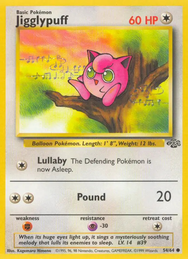 Jigglypuff #54 Jungle Unlimited Pokémon card