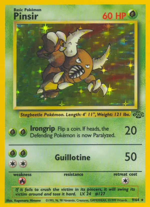 Pinsir #9 Jungle Unlimited Pokémon card