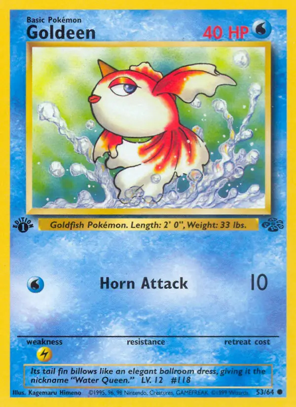 Goldeen #53 Jungle 1st Edition Pokémon card