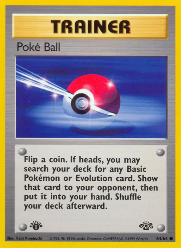 Poké Ball #64 Jungle 1st Edition Pokémon card