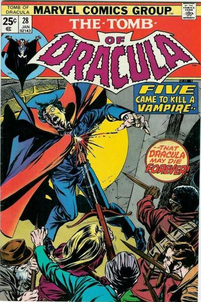 Tomb of Dracula #28 cover