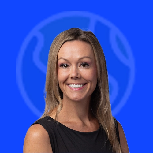 a woman smiling at the camera
