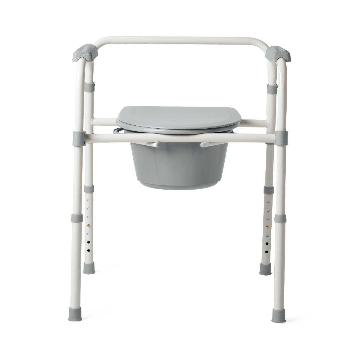 Steel 3-in-1 Folding Commode