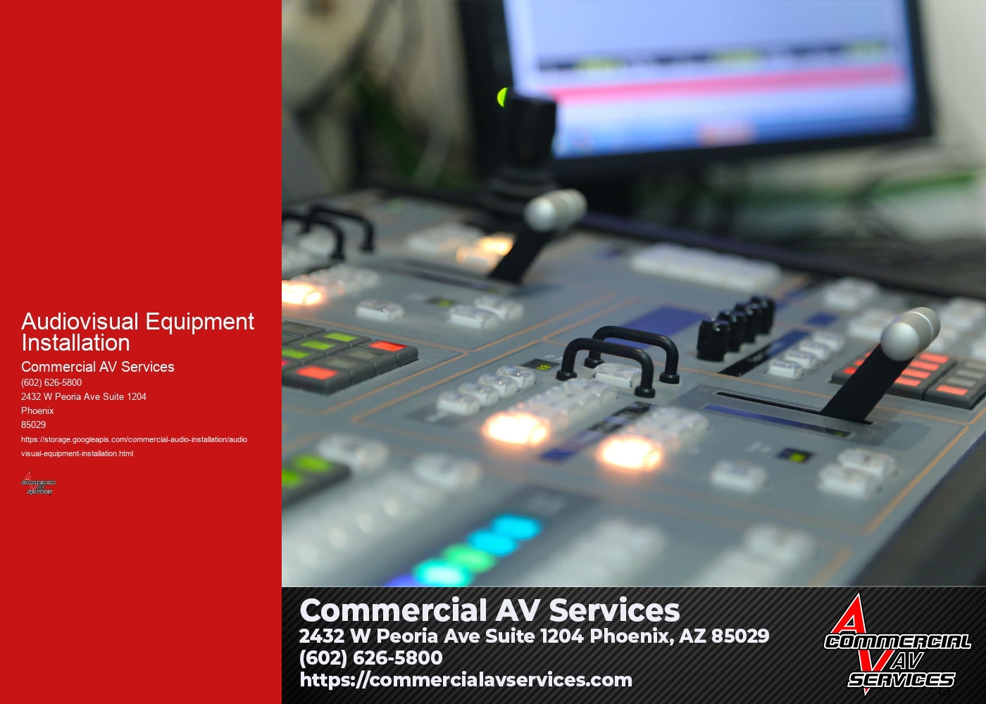 How can I ensure that the audiovisual equipment installation complies with relevant industry standards and regulations?