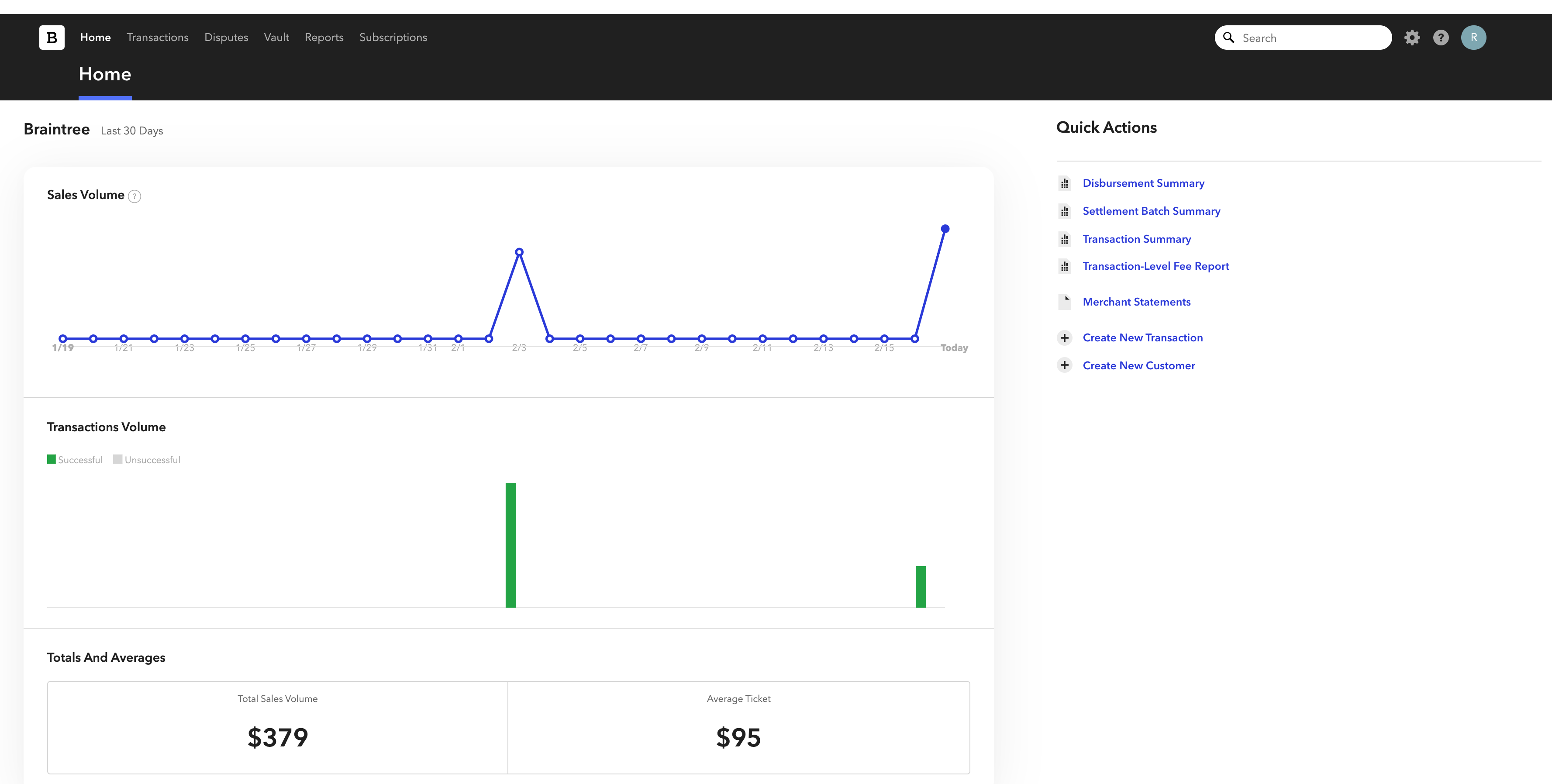 Braintree screenshot