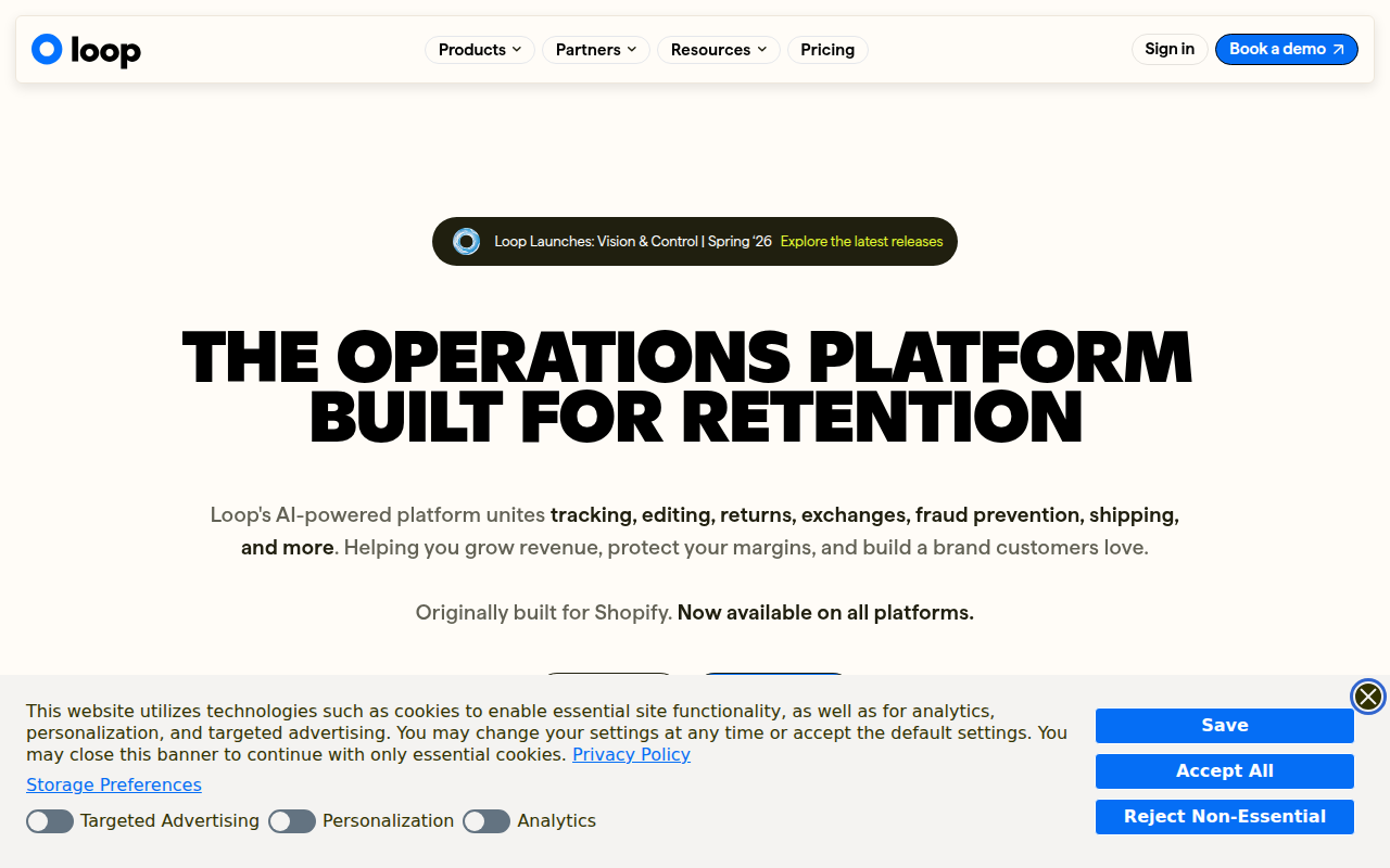 Loop Returns screenshot