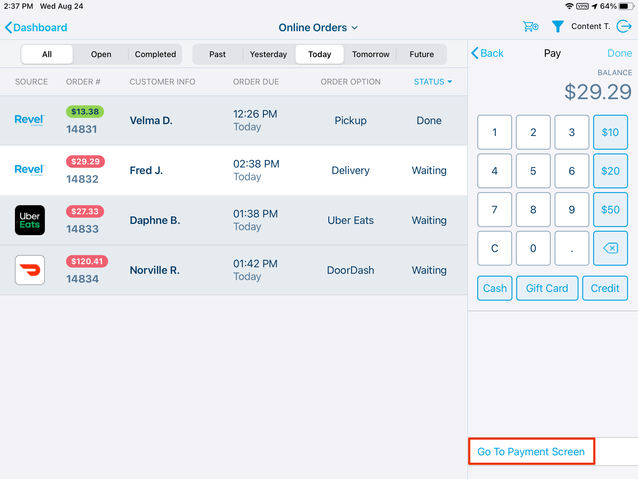 Online Ordering screenshot