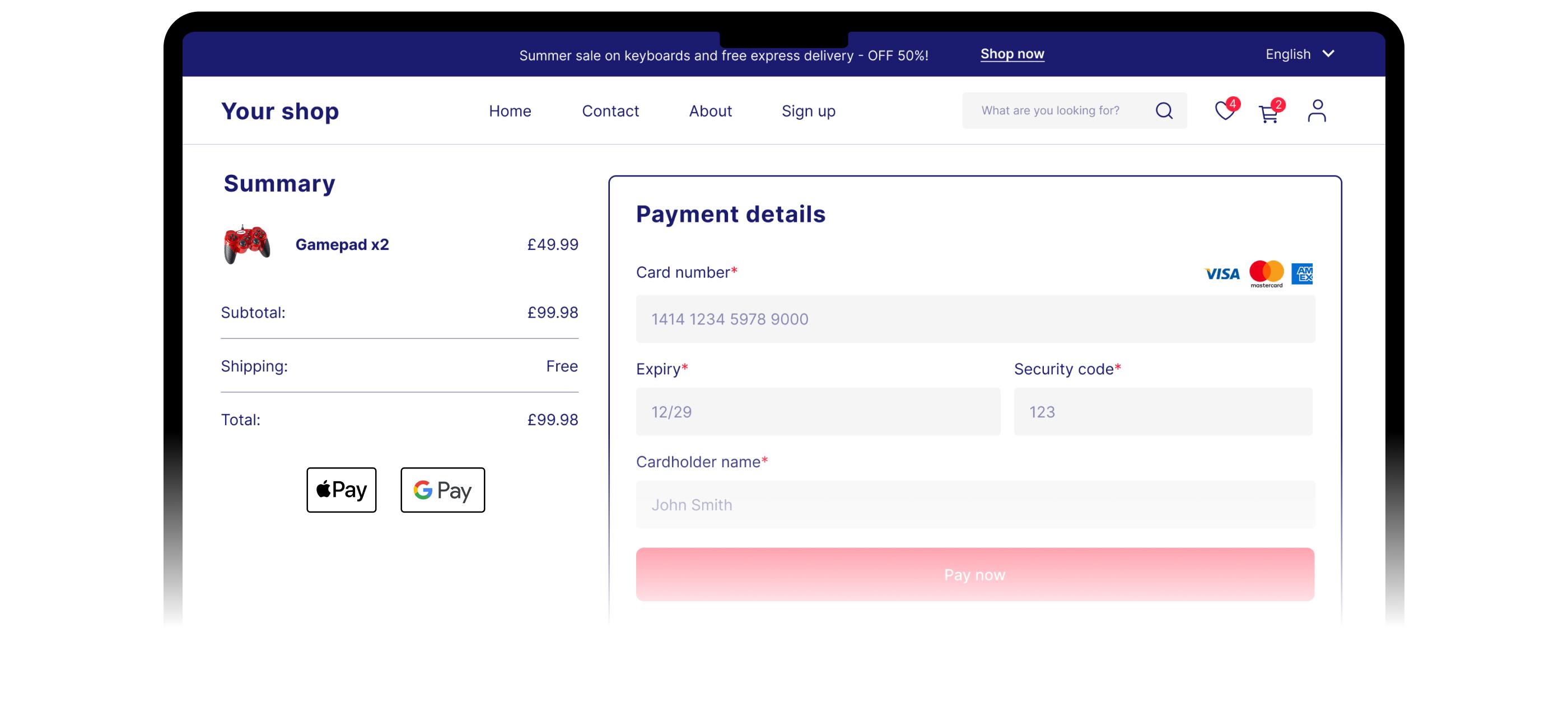 Online Payment Processing screenshot