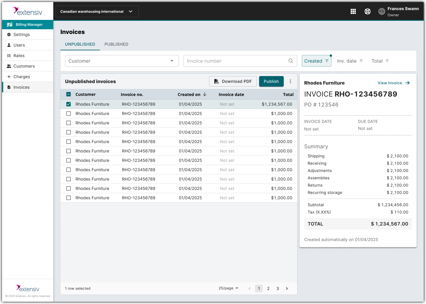 Extensiv Network Manager screenshot