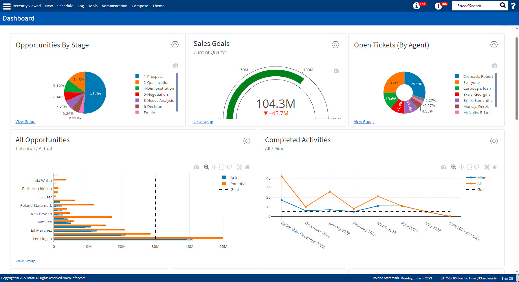Infor CloudSuite SCM screenshot